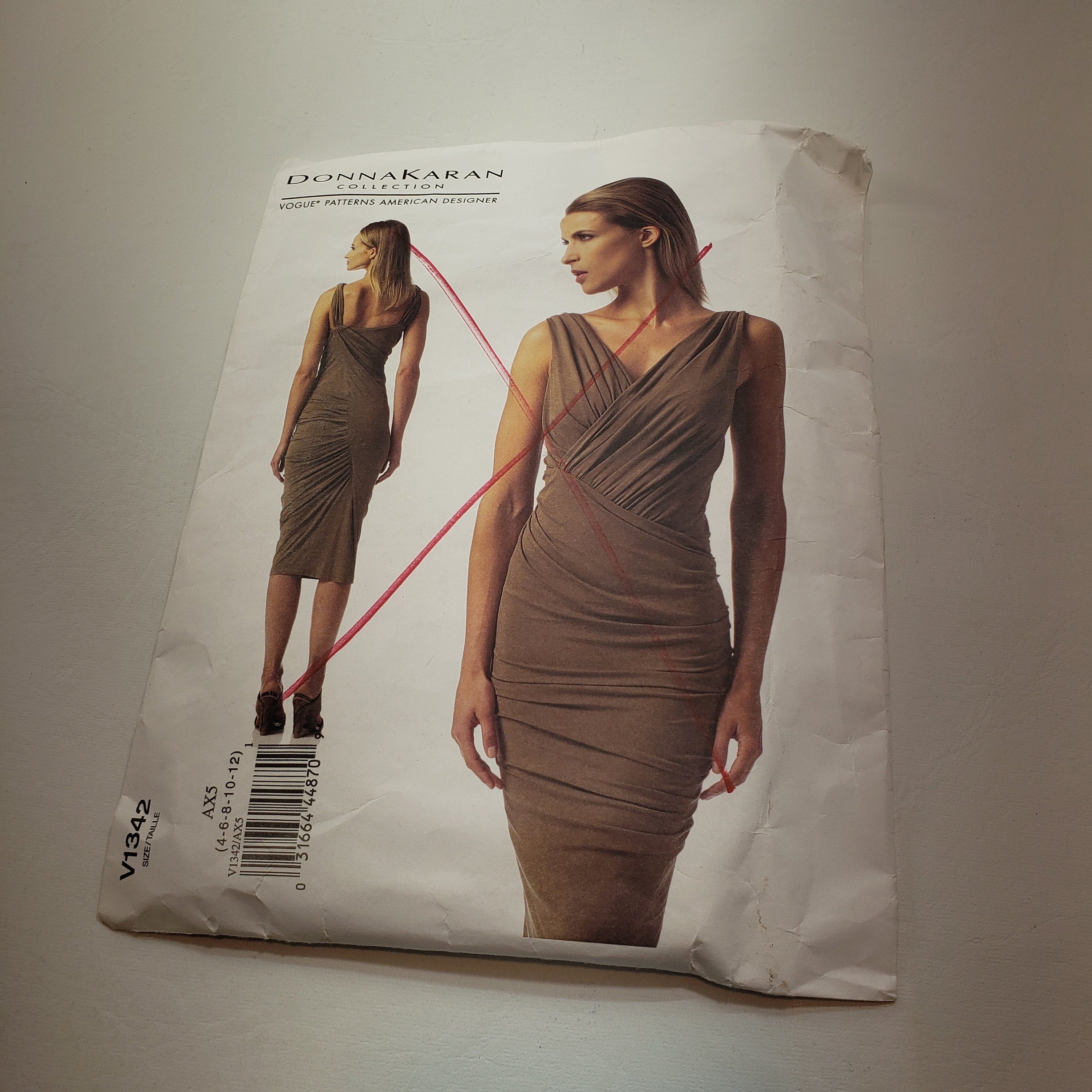 Dress by American Designer Donna Karan Vogue 1342 OOP Sewing