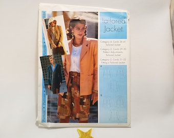 Step by Step Women's Tailored Jacket Pattern - Ladies Tailored Jacket Pattern for Sizes 4, 6, 8, 10, 12, 14, 16, 18, 20, 22 PLUS UNCUT FF