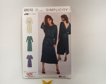 Simplicity K9010easy to sew dress pattern UK sew magazine UNCUT FF plus size 14-22