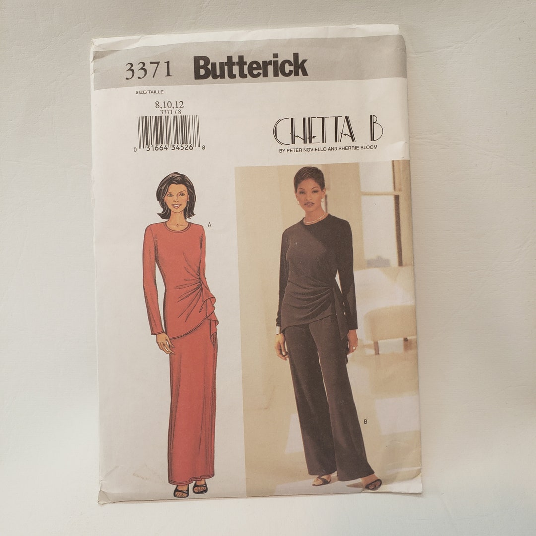 Butterick 3371, Sewing Pattern, Chetta B Pant or Skirt Outfit, Gathered ...