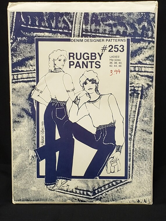 Vintage 1980s Rugby Pants Sewing Pattern/ Vintage Denim Etsy