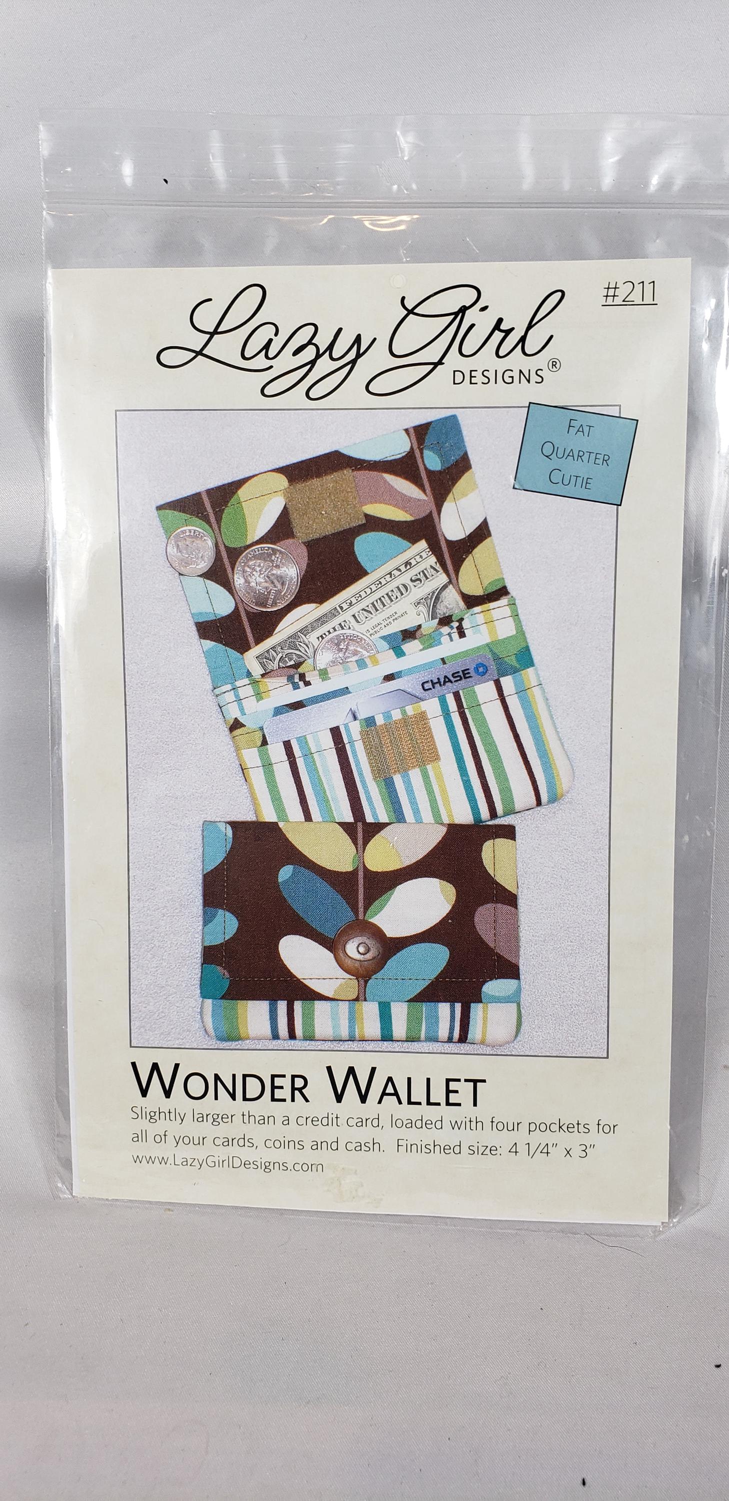 Wonder Wallet, Lazy Girl Designs, #211 Fat Quarter Cutie - Etsy