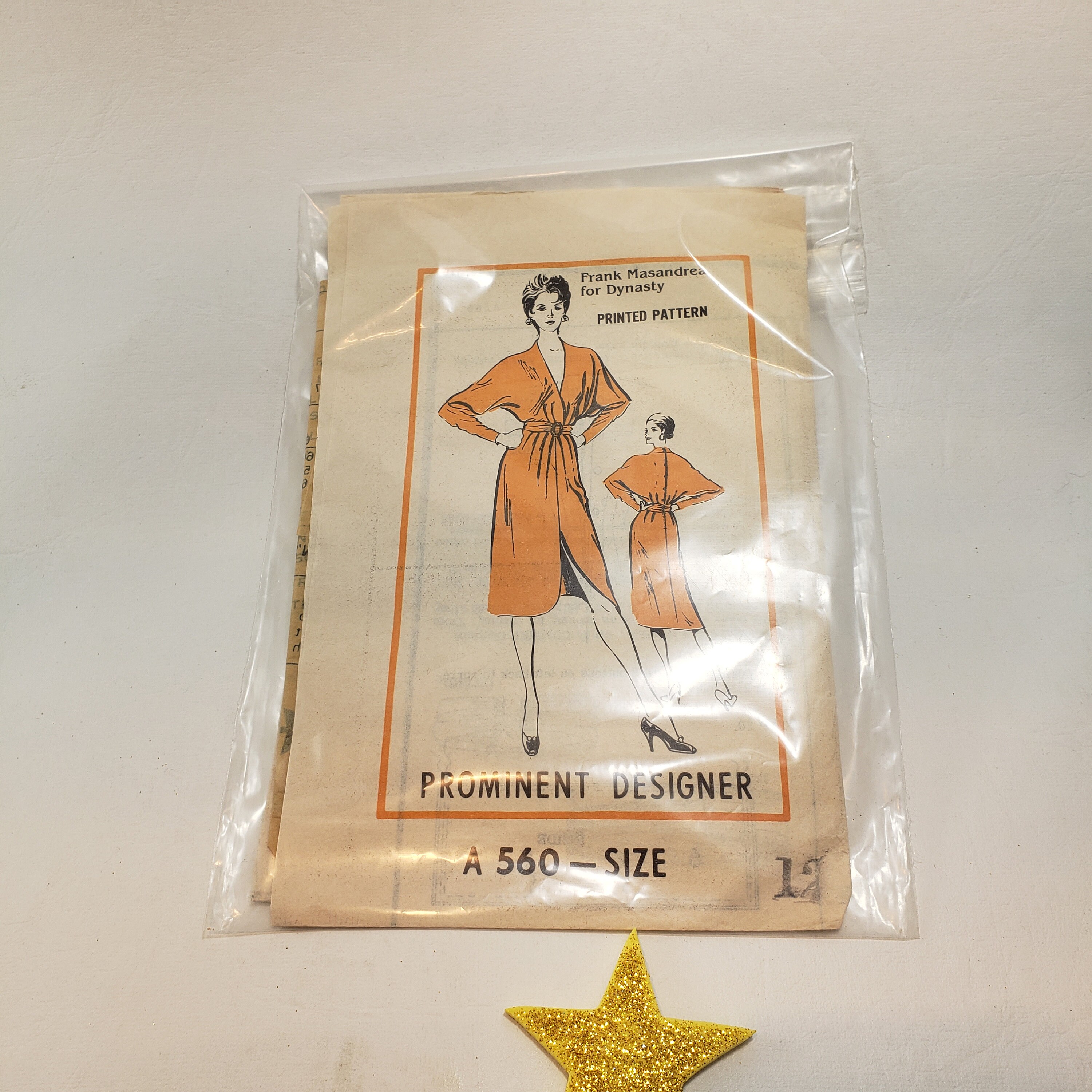 Prominent Designer Sewing Pattern, Frank Masandrea for Dynasty