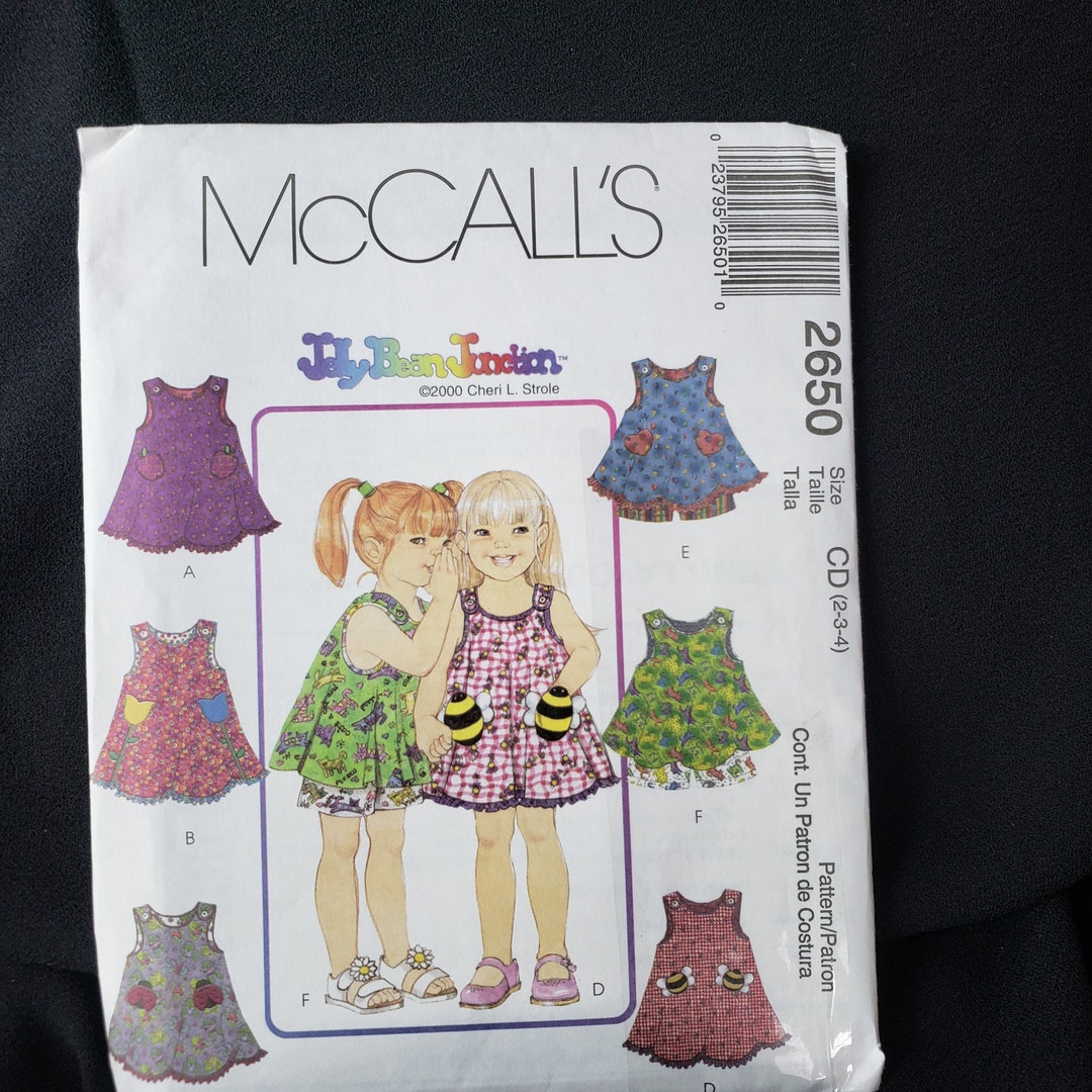 Mccall's 2650 Sewing Pattern for Toddler/girls Dress or Top and Pull-on ...
