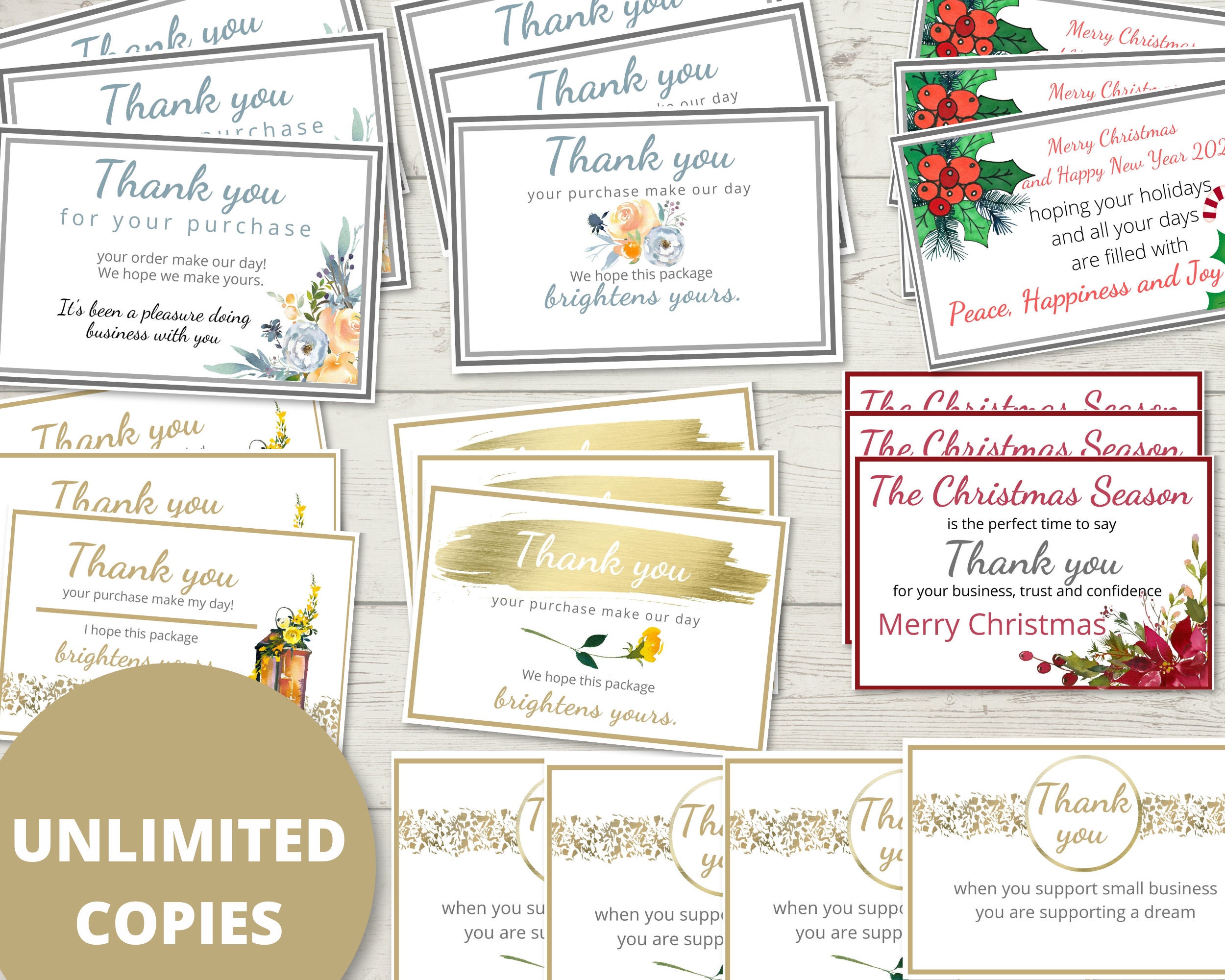 Printables Business Thank You Notes - Etsy