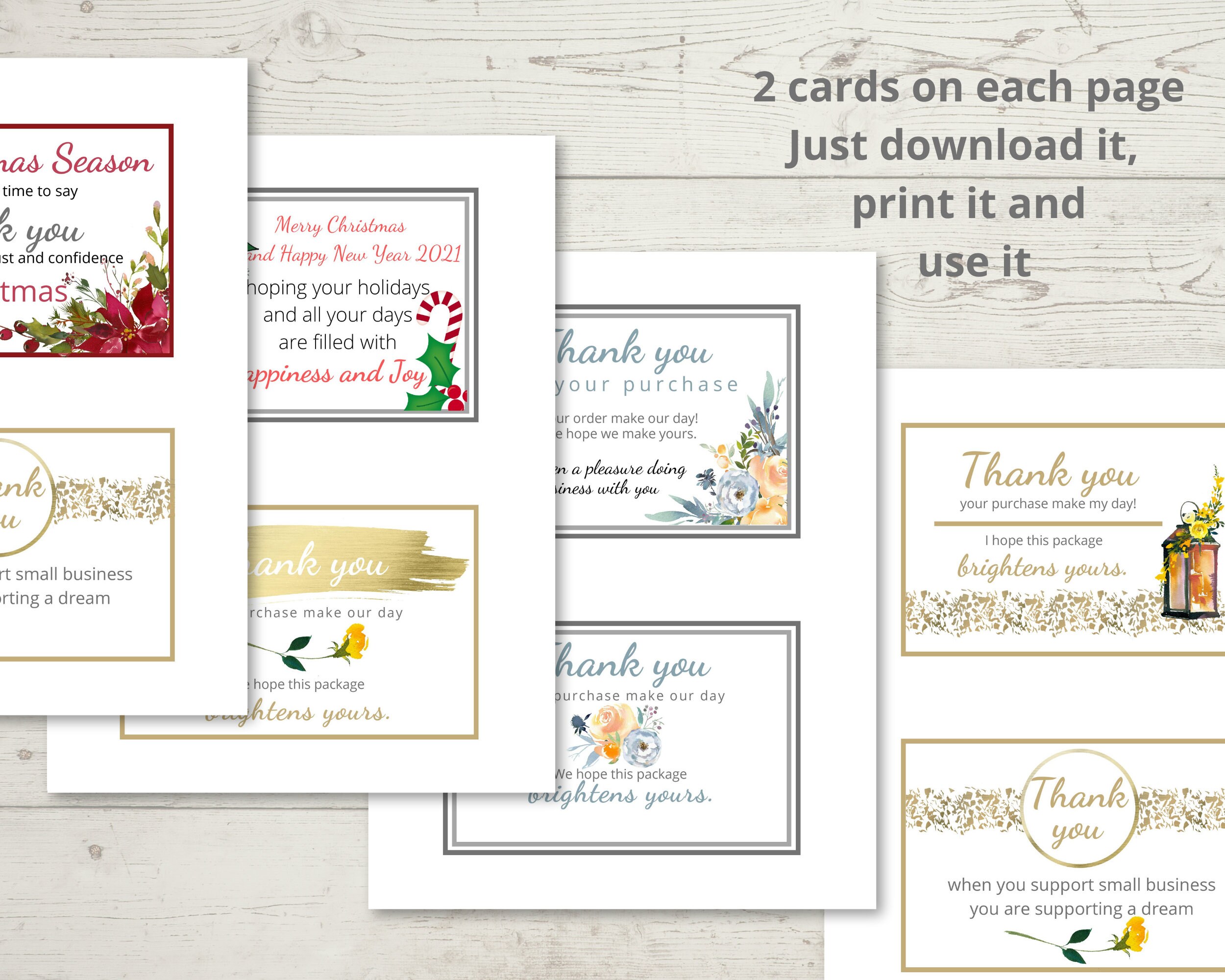 Printables Business Thank You Notes - Etsy