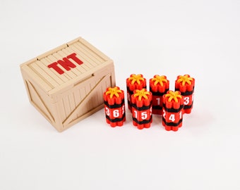 Set of 6 D6 TNT Bundle Dice with Dice Crate