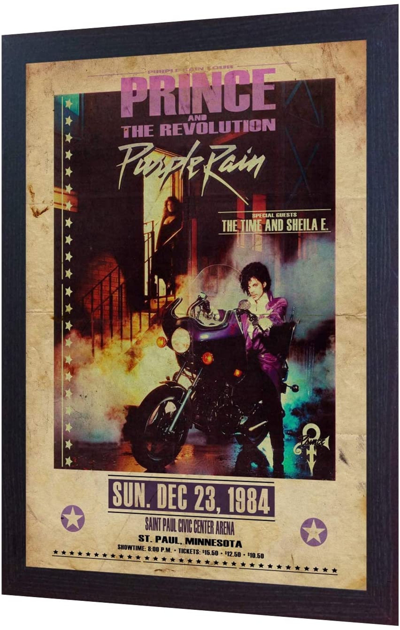 Prince Purple Rain concert poster old photo retro music FRAMED Etsy