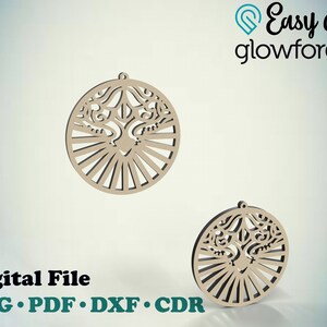 Glowforge Earrings SVG DXF Laser File, Earrings Cut File, Exclusive Earring Cut File cdr - svg for Cricut Earrings SVG - Instant Download