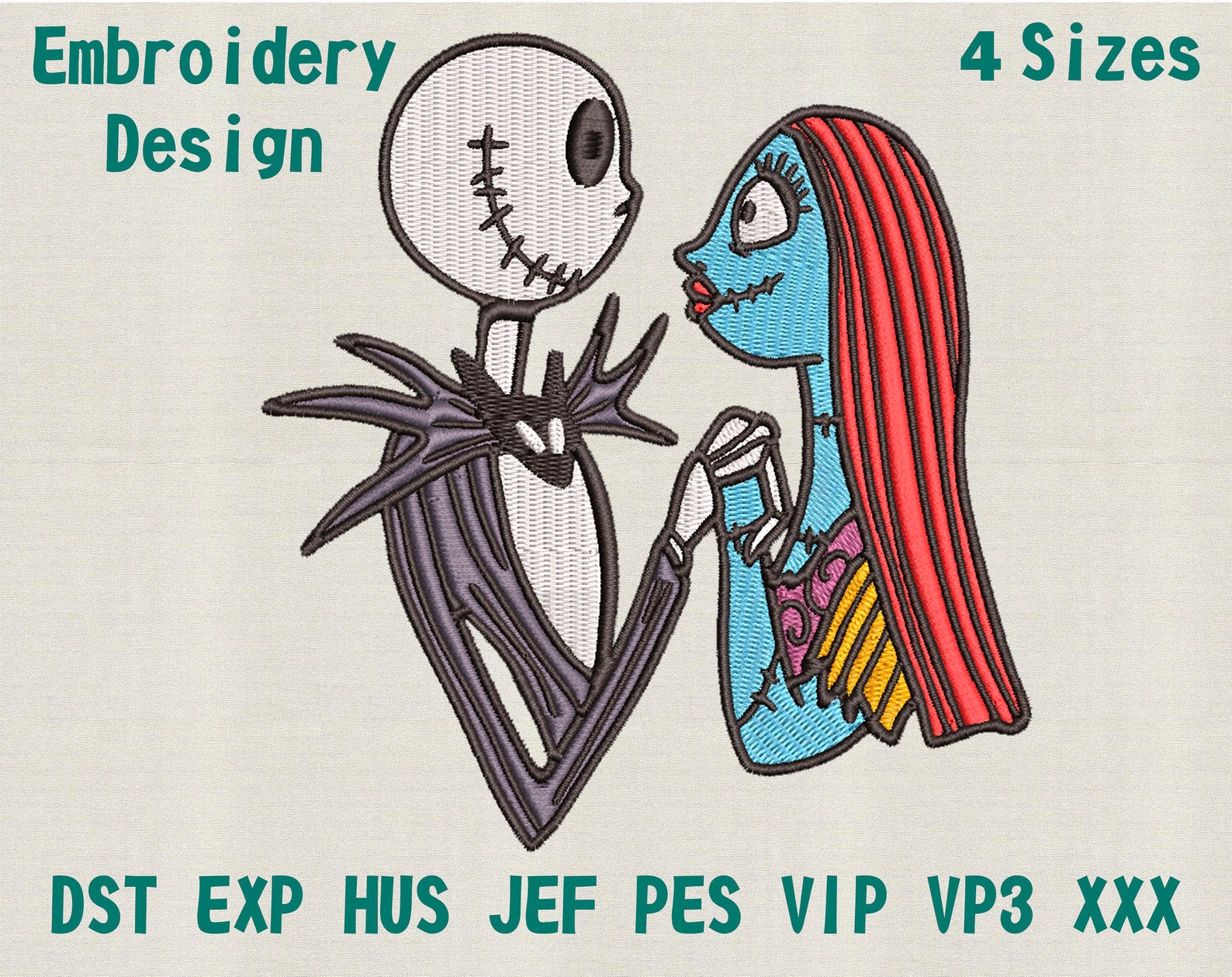 Jack skellington and sally machine jessecmault designs 4  etsy