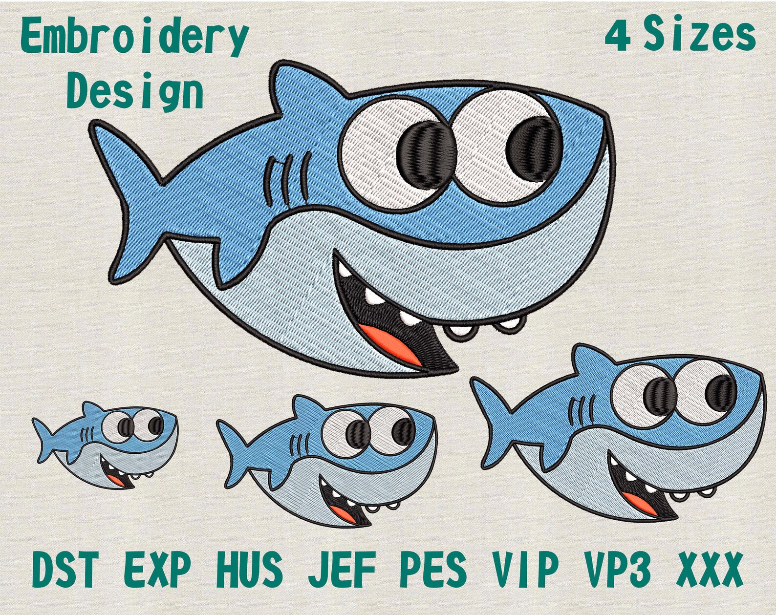 Baby shark machine jessecmault designs 4 sizes jessecmault etsy Baby shark machine jessecmault designs 4 sizes jessecmault etsy