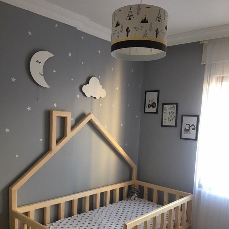 Lampe De Nuage Et Ensemble De Lampe De Lune Lampe De Chevet Etsy France