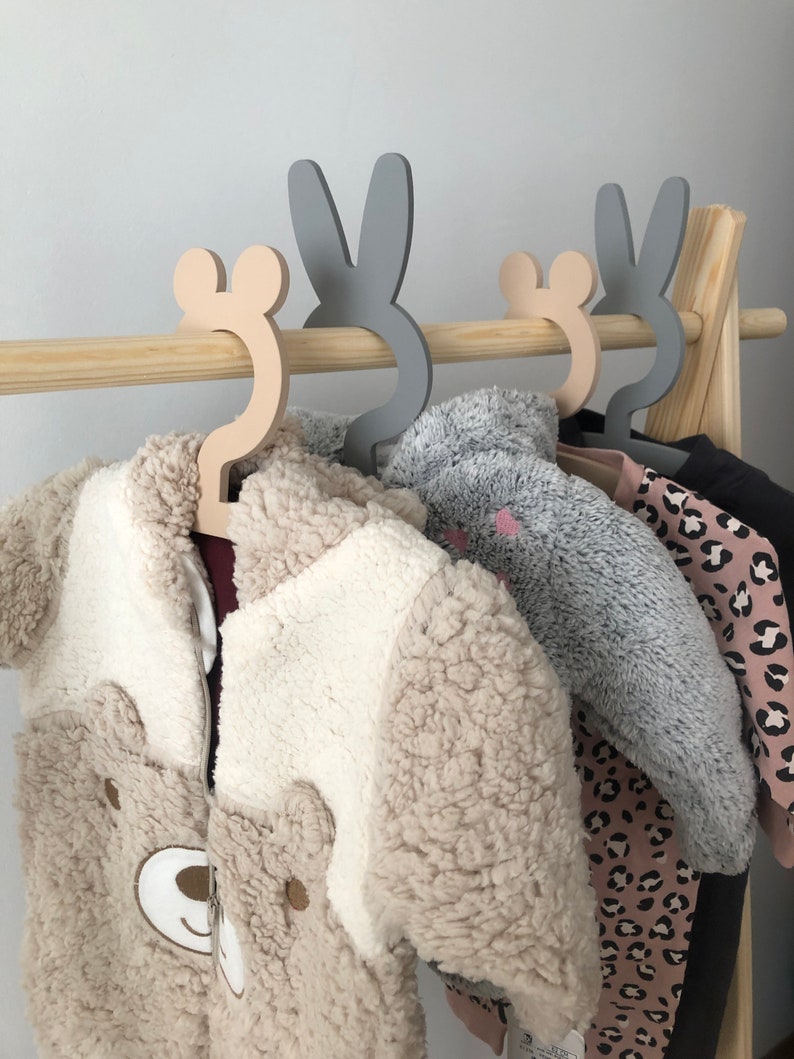 Children's Wooden Hanger Set Baby Clothes Hanger Wood Etsy