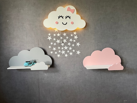 Cute Smiley Cloud Night LED Light Table Lamp Kid Room Nursery Decor Baby Gifts 