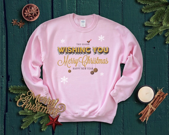merry pink sweatshirt