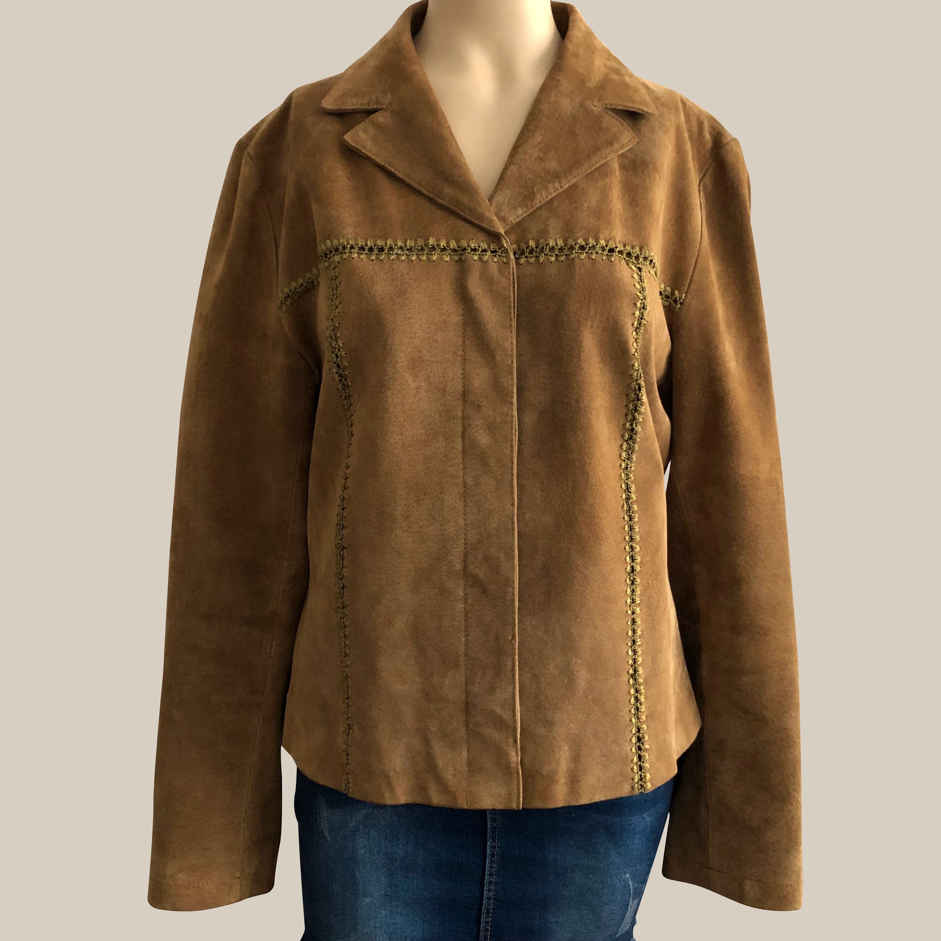 caramel suede jacket