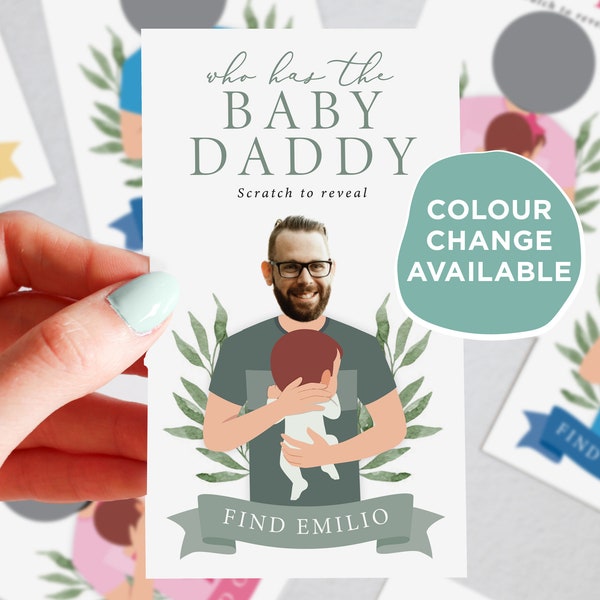 DIGITAL DOWNLOAD Who Has The Baby Daddy | Baby Shower Shower Game | Diaper Party Game | Baby Boy | Baby Girl