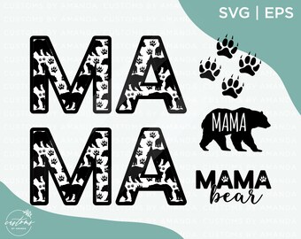 Téléchargement numérique MamaBear | SVG | JPG | BPA | Sublimation
