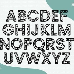 AlphabetSaurus Digitaler Download | SVG | Dinosaurier Schriftart | Alphabet