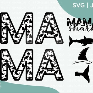 Descarga digital de Mamashark / JPG / EPS / Sublimación