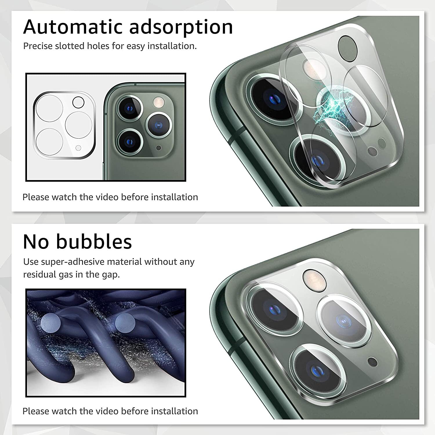 2 Pack Camera Lens Protector voor iPhone 11 pro/11 pro max Etsy