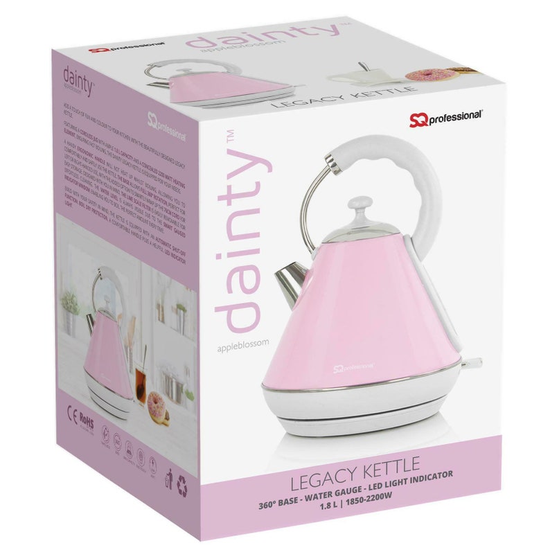 Electric Kettle Portable Pink Kettles Cordless Stainless Steel Etsy