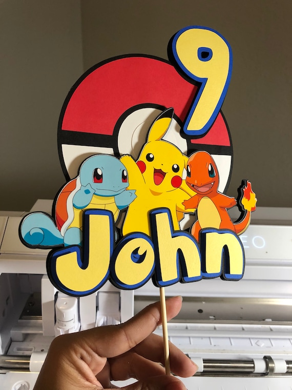 Pokemon Cake Topper Pikachu Cake Topper Pokemon Party | Etsy