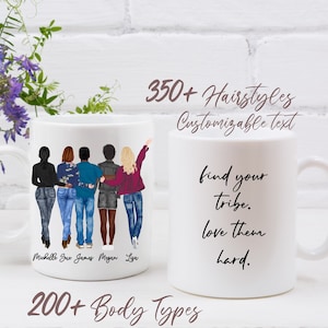 Custom friendship mug, Long distance gift, Best friends mug, Male female friends, Custom family mug, Custom brother mug, Sibling coffee mug