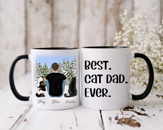 Best Cat Dad Ever Personalized Cat Dad Mug Cat Lover Gift Cat Owner Gift Cat Father Custom Cat Mug With up to 6 Cats Etsy