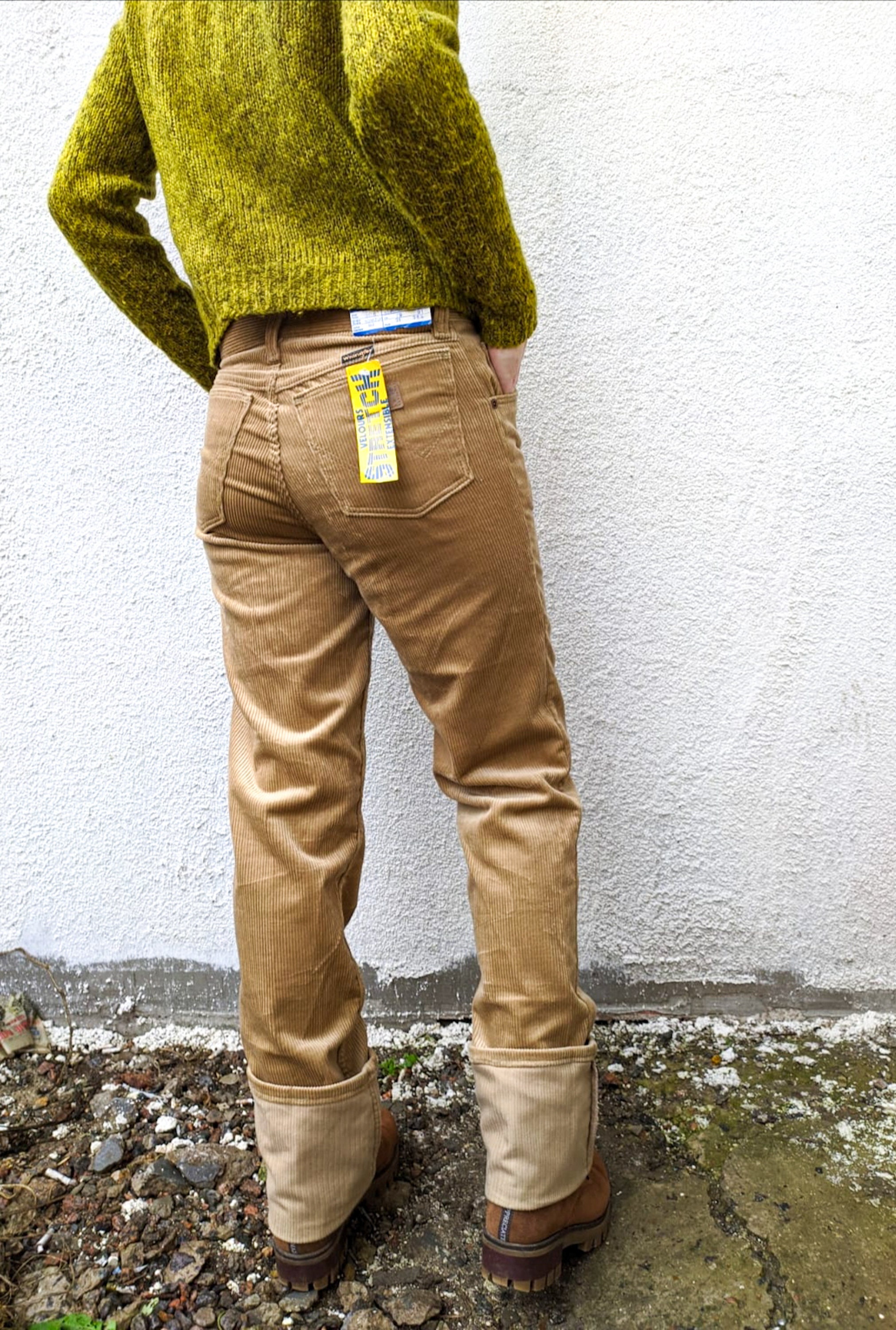 70s Vintage Wrangler Corduroy Unisex Hippie Pants Brown Jeans Etsy