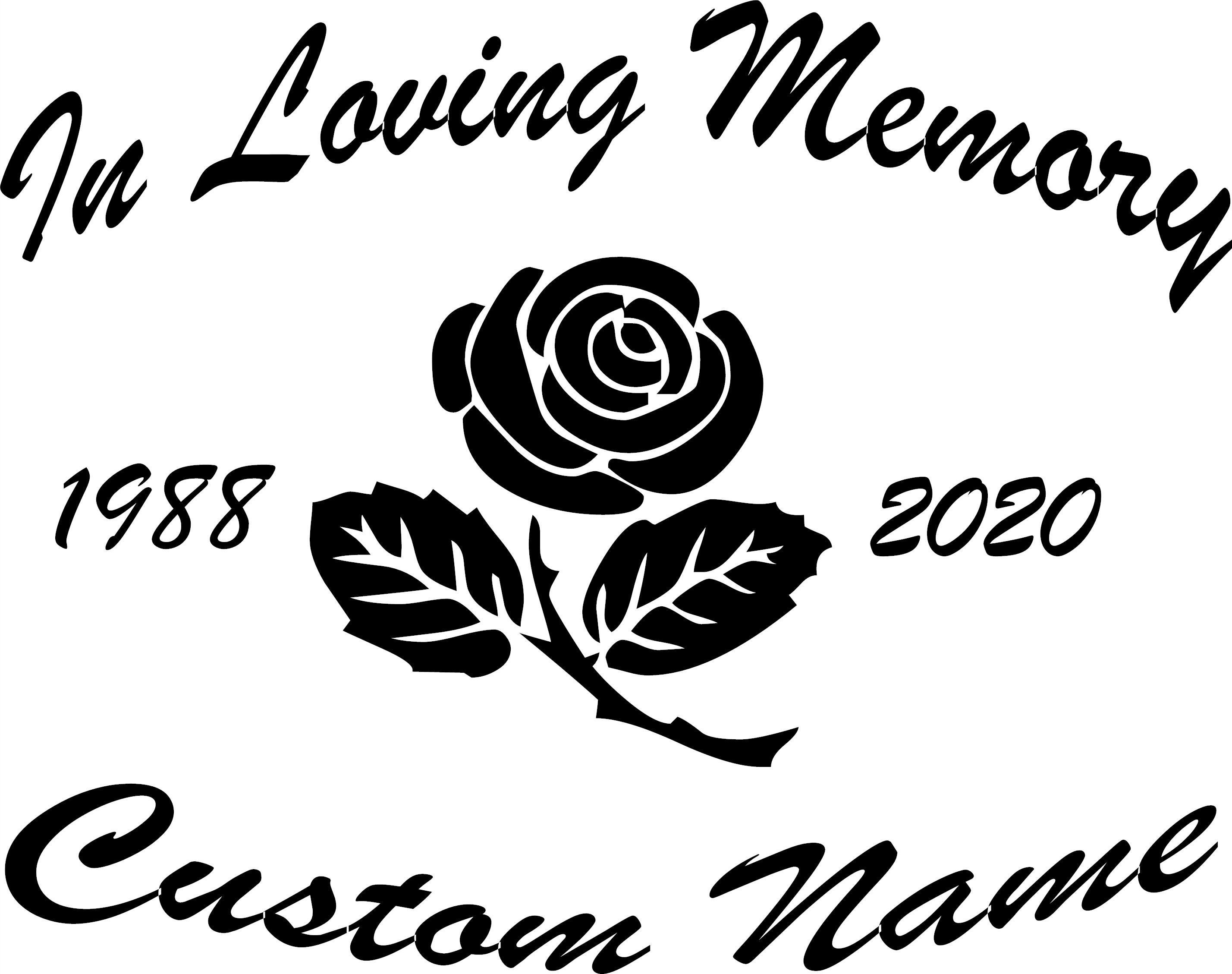 In Loving Memory, in Memory of customizable Memorial Decals, Memoriam ...