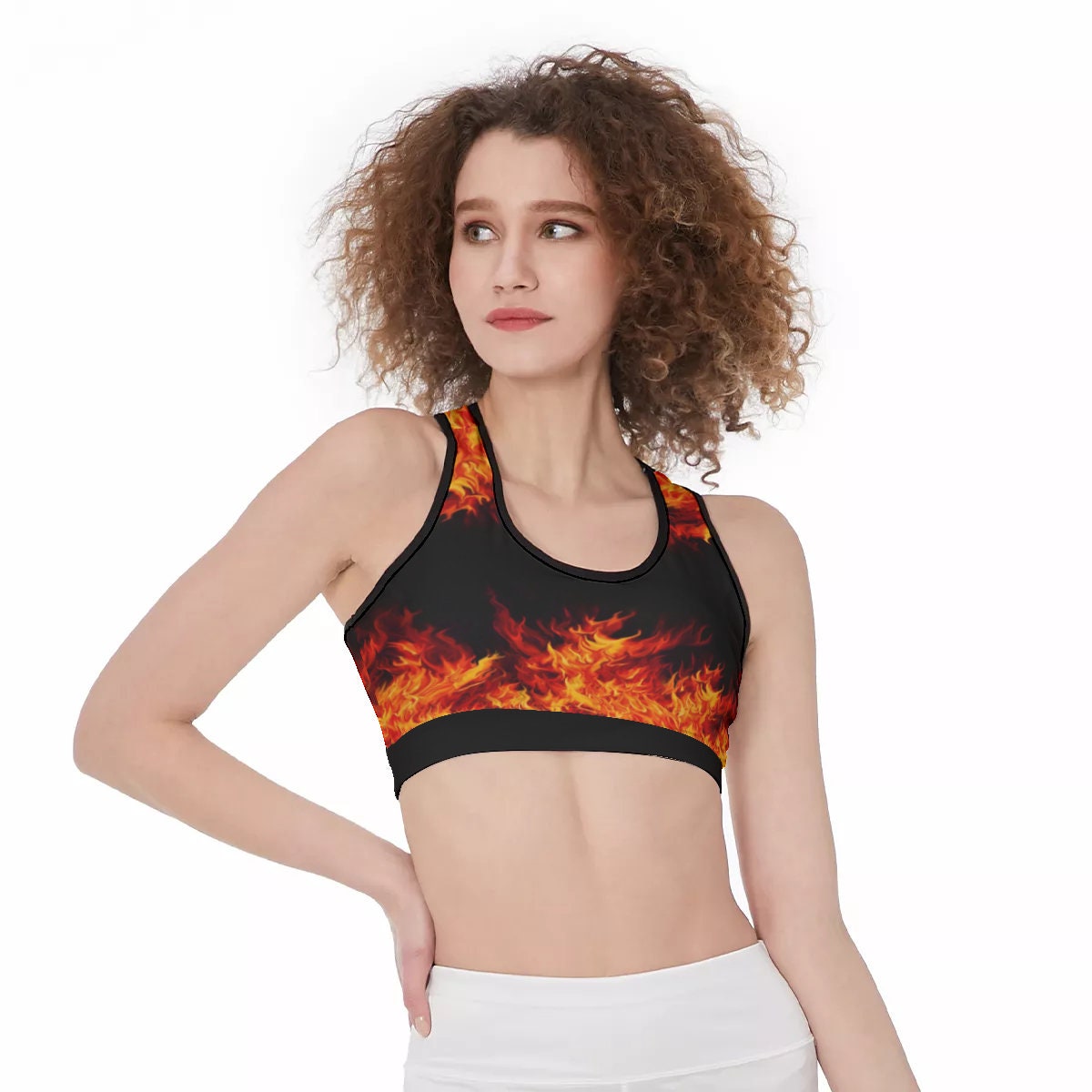 Portuguese Pattern Sports Bra, Woman Sports Bra Red, Yoga Floral