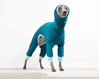 Bespoke Whippet Clothing - DAIKON - Made to Measure Warm Fleece For Iggy, Whippet, Sighthound, High Quality Handmade Dog Clothing, U.K. Shop