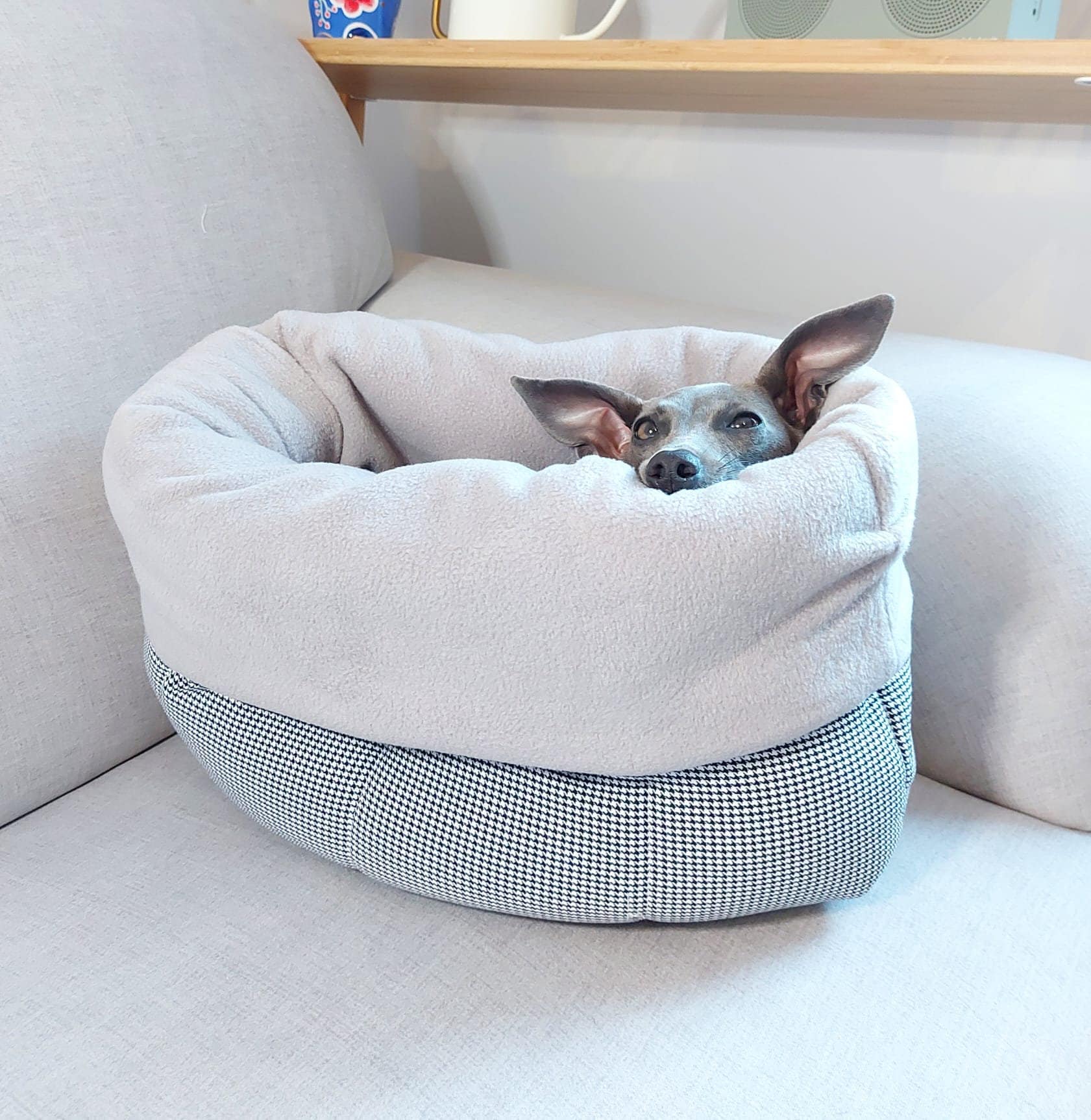 ONLY Cover Machine Washable Removable and Water- Resistant with Fish-Scale Pattern 29 x 20 Small Zippered Light Grey Made4Pets Pet Dog Bed Orthopedic Dog Cushion Cover 