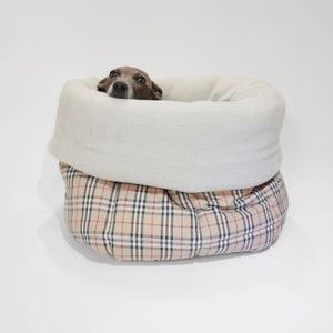 Fern snuggery top hooded dog bed