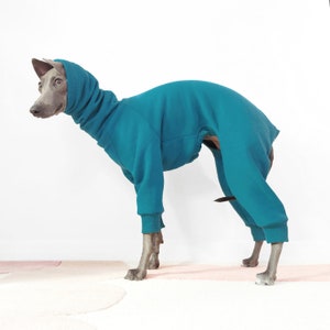 Maßgeschneidertes italienisches Windspiel Onesie - DUKU- Maßanfertigung, warmer Fleece für Iggy, Whippet, Windhunde, hochwertige Hundebekleidung, U.K. Shop