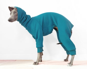 Bespoke Italian Greyhound Onesie - DUKU- Made to Measure Warm Fleece For Iggy, Whippet, Sighthounds, High Quality Dog Clothing, U.K. Shop