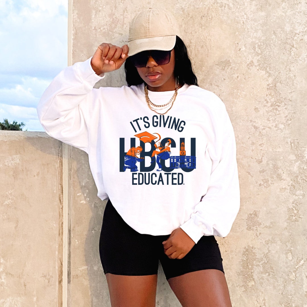 HBCU Sweatshirts Orange & Blue its Giving HBCU Etsy