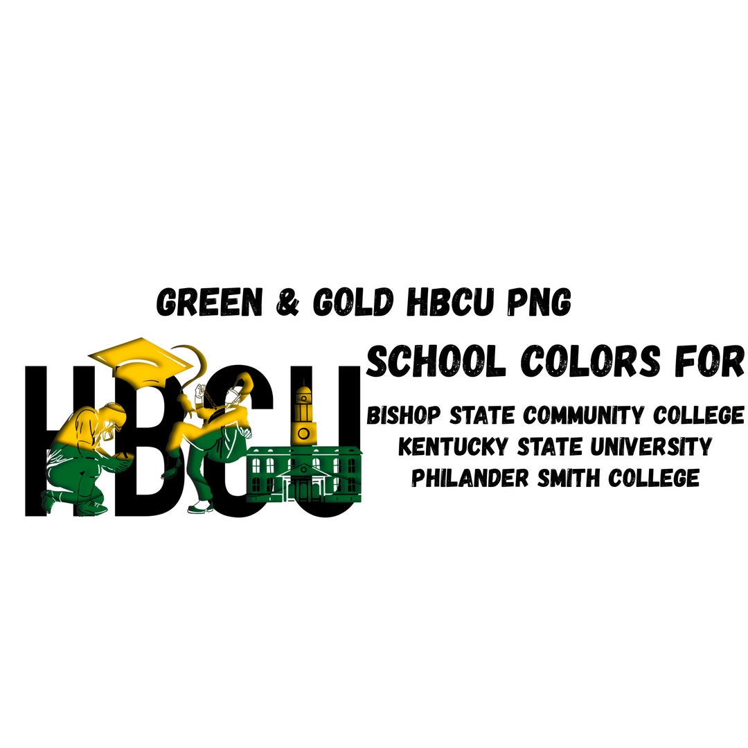 HBCU Pnggreen & Gold State Community College Etsy