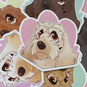Cockapoo Matte Doodle Vinyl Stickers
