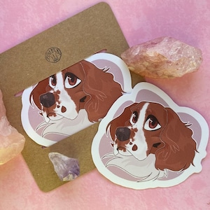 Welsh & English Springer Spaniel Hund Matte Vinyl-Aufkleber - Süßes Welpen-Dekor - Mehrere Designs erhältlich