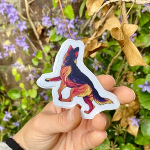 By My Side- German Shepherd Dog Heelwork Sticker- Waterproof, Weatherproof Heavy Duty Vinyl Sticker