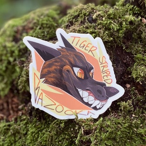 DELUXE Tiger Striped Bazooka Waterproof Matte Vinyl Sticker