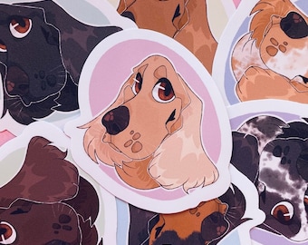 Cocker Spaniel Matte Vinyl Stickers