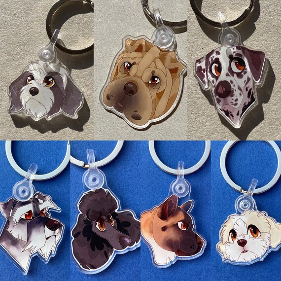 Dog breed keychains clearance