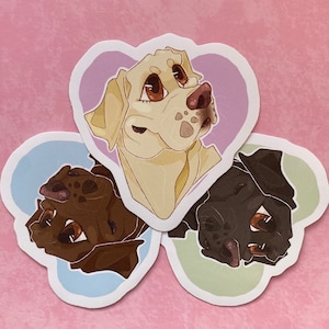 Labrador Retriever Dog Matte Vinyl Stickers-  Cute Pup Decor