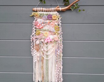 Woven wall hanging, bohemian,  whimsical, colourful weave, boho weave,weave wallhanging,nursery deco,woven wallart,weaving wallhanging,gift,