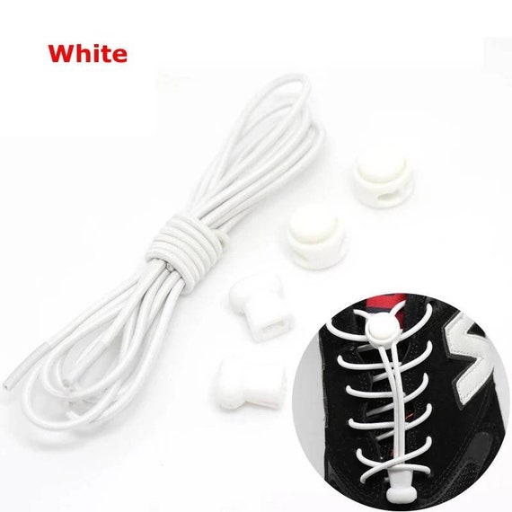 1pair Black Shoe Lace Buckle Locks Shoelace Clips, For Elastic Shoe Laces