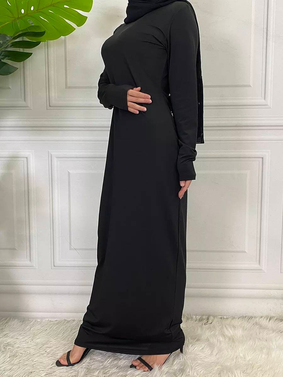 LRNAA Black Under Abaya Dress Slip 