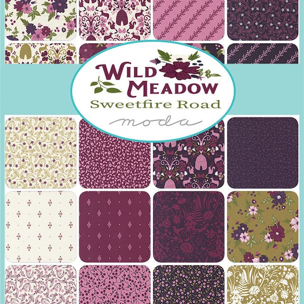 Moda's "Wild Meadow" by Sweetfire Road Quilt Fabric Collection, Sold in PRECUT ONE YARD Bundles